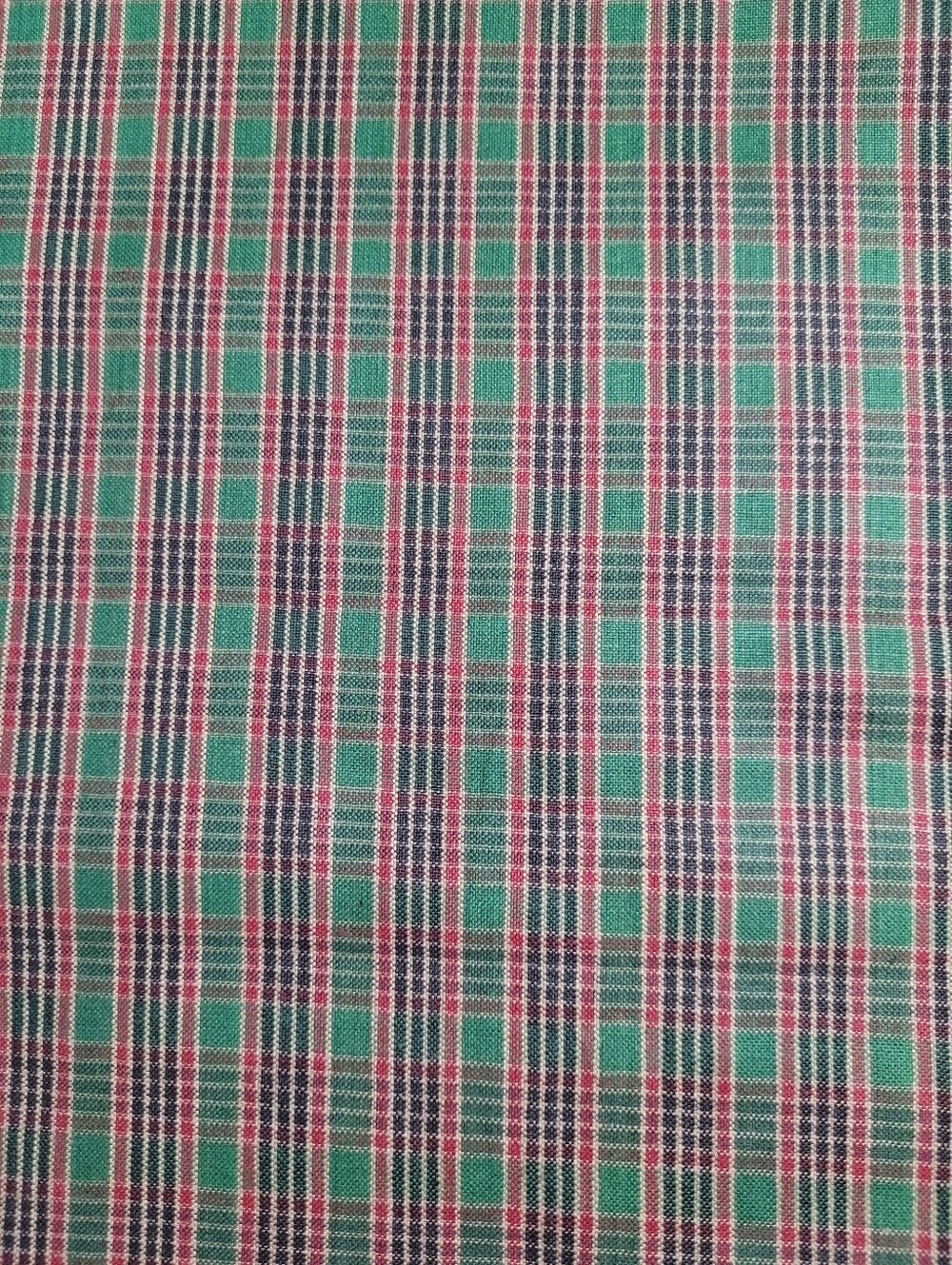 Green Plaid Sewing Fabric (1015)